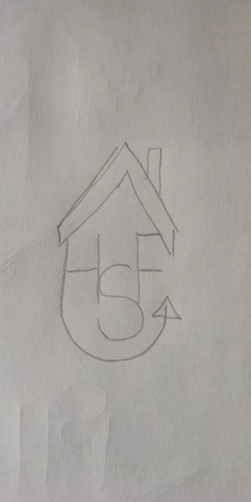 Erste Skizze des Hausmeisterservice Fischer Logos